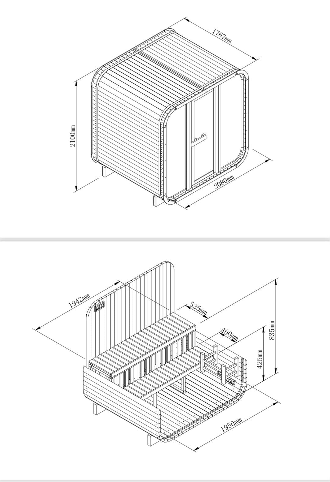 SwedishCold Traditionelle Sauna-Kubus